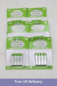 Six Packs Battery Life Rechargable AAA Batteries, 4 Per Pack