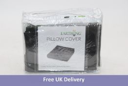 Earthing Elite King Double Pillow Cover Kit X2, Black, Size 20" x 36"