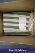 Benuta Wool Gitta Rug, Green/Grey Stripe, 160 x 230CM