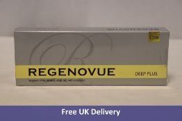 Ten Regenovue Deep Plus Dermal Filler, 1.1ML. Expiry 08/2024