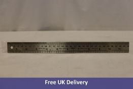 Approximately 130x MSC Stainless Steel Metal Straight Edge Rulers, 30 cm