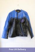 Nyrva Motor Bike Leather Jacket, Blue/Black, Size L