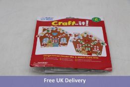 Twelve Baker Ross Craft It Gingerbread House Mix and Match Card Kits