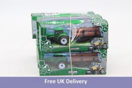 Six Boxes of Kidzon Pullback Tractor with Trailer and Figures Farm Vehicle Toy Farm Truck Playset To