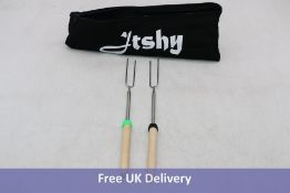 Five packs of Jtshy Marshmallow Toasting Forks, 32 Inch, 8 Pieces per pack