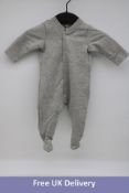 Eight Baby Brand Children's Body Suits, Light Grey, UK 6M