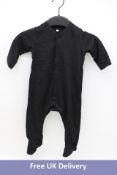 Nine Baby Brand Children's Body Suits, Black, UK 3M
