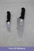 Victorinox Fibrox Chef's Knife 20 cm 5.2063.20 and 1x Victorinox Fibrox Utility Knife 10 cm, 5-5103-
