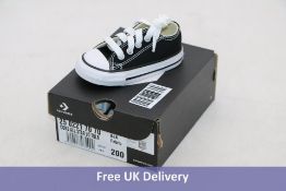 Converse All Star Low Children's Trainers, Black/White, UK 4