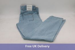 Arket Regular Cropped Jeans, Aqua, Size 30