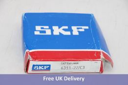 Four SKF 6311 -ZZC3 SKF - Deep Groove Ball Bearings. Box damaged