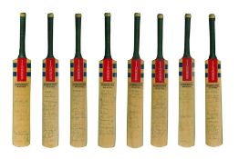 17 County Cricket signed bats from 1990