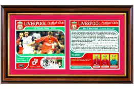 Liverpool FC Victory Card FA Charity Shield 2001 - Framed
