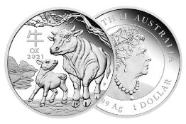 2021 Silver 1oz Year of the Ox Coin