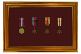 Framed WWII Medal Collection