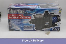 Clarke Swimming Pool Pump, SPP15A, 1.5HP, 1150W, Black, Not tested. Box damaged