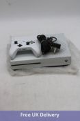 Xbox One S Console. Used, Not tested, Not In Original Box, Some Damaged On Corners Of Console