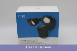 Ring Floodlight Wired Plus Security CCTV Camera, Black