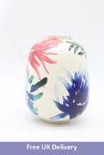 Anthropologie Acorn Shape Vase, Floral Pattern, 9" x 6"