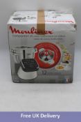 Moulinex Companion 3L XL Multi Cooker, Black/Chrome/White. Box damaged, Non-UK Plug, Not tested. Use