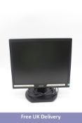 Two Philips LED monitors, Black, 18.5 Inch Screen. Used, Not tested