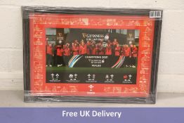 Wales Six Nations Champions 2021 Team Framed Picture, Red/Black