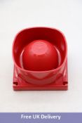 Two Eaton Addressable CAS381WP Wall Mounted Fire Sounder, Red