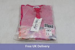 Four Happy Calegi Child's Bella Dress Mix, Pink Multi Coloured, 2x Size 6/9 Months, 2x 9/12 Months