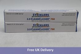 Two Sticklers MCC-CCU250 - 2.5mm CleanClicker 750 Fiber Optic Connector Cleaner