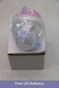 Twenty Crystal Glass Bowls with Lid, Clear/Pink