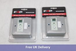 Two F4P Metal Clad RCD Fused Spur WPRCDFS/MC