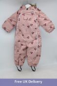 Kuling Kids' Val d' Isere Winter Coverall, Cherry Love, Size 86