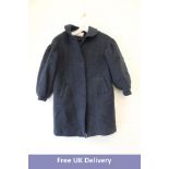 il Gufo Kid's Couture Fleece Coat, Navy, Size 8A