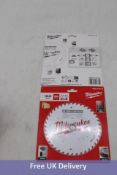 Four Milwaukee 165mm 40t TCT 20mm Bore Circular Saw Blades