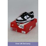 Nike Dunk Low GS, White/Black, UK 4.5. Box damaged