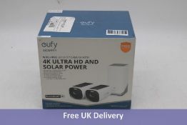 Eufy Wire-Free Security Camera with 4K Ultra HD and Solar Power, White/Black, T88713W1