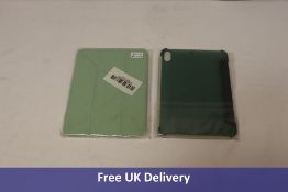 Eight iPad Mini 6 Cases, 1x Green, 7x Dark Green
