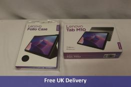 Lenovo Tab M10 3rd Generation Android Tablet, 4G+64GB, Storm Grey, with 1x Folio Case, Grey. New, Se