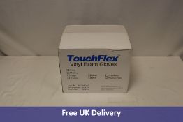 Ten TouchFlex Vinyl Exam Gloves, Clear, Medium, 100 Pack. Expiry 03/2025