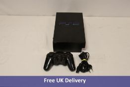 PlayStation 2 Console with Original Controller, Black. Used, Includes Spare Controller, Non-UK Plug
