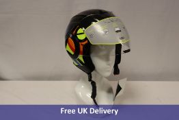 AGV Orbyt E2205 Top Helmet, Sun & Moon 46 Black Parrot, Medium