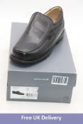 Pavers Men's Wide Fit Leather Slip On Shoes, Black, UK 7. Box damaged