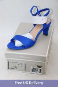Tamaris Women's Strappy Sandals Faux Suede Buckle Stiletto Heel, Royal Blue, EU 41