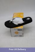 Yellow Box Women's Soleil Sandals, Black/White/Silver, Size 11 M