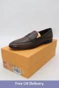 Tod's Men's Leather Loafer Shoes, Dark Brown, UK 10