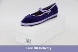 Flabelus Women's Mary Jane Slippers, Purple, Size 39