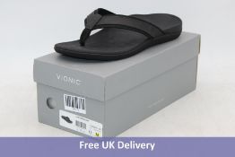 Vionic Tide Sport Orthotic Arch Support Flip Flops, Black, UK 12