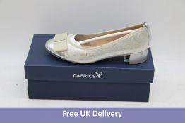 Caprice Women's Classic Ballerina Shoes, Silver, UK 4.5