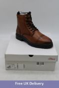 S.Oliver Men's Laced Ankle Boots, Cognac, EU 42