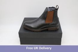 Imran Ibrahim Men's Leather Chelsea Boots, Black/Brown, UK 6